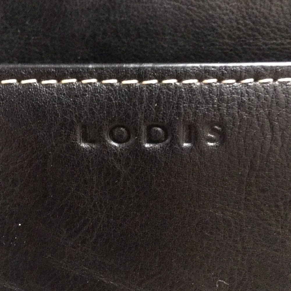 Lodis-beautiful black leather briefcase.